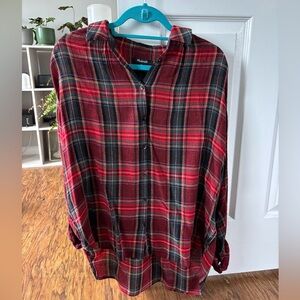 Madewell Red and Black Plaid Shirt